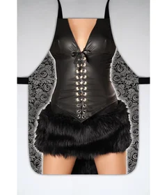 Прикольный фартуки: фартук женский - кожа и мех